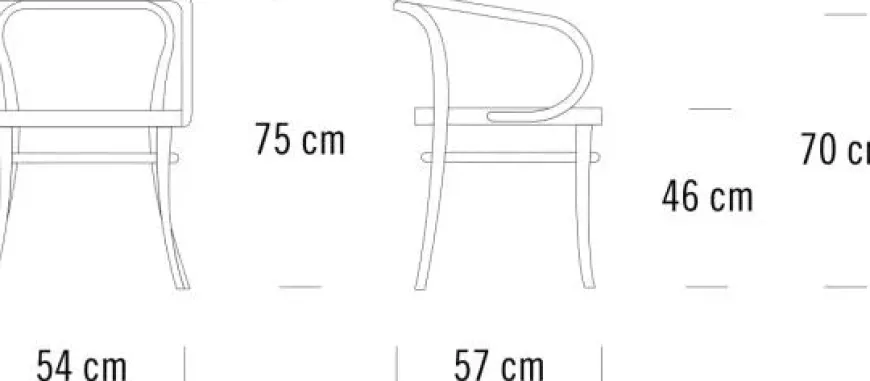 209 Armstol, hvid fra Thonet