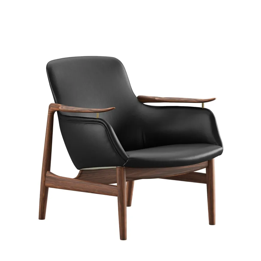 53 Lænestol, eg klar olie af Finn Juhl