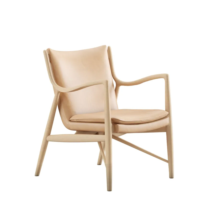 45 Lænestol, eg klar olie af Finn Juhl