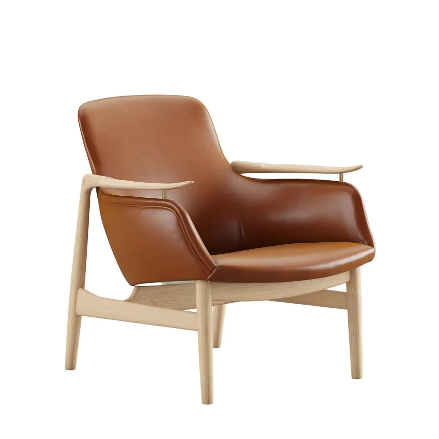 53 Lænestol, eg olie af Finn Juhl