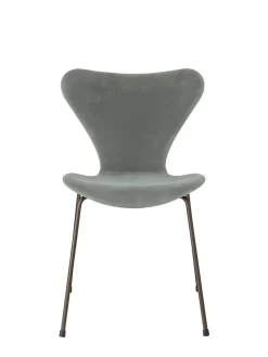3107 Stol, fuldpolstret velour af Arne Jacobsen