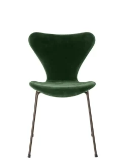 3107 Stol, fuldpolstret velour af Arne Jacobsen