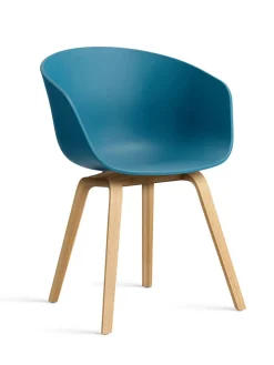 About a Chair AAC22 forsidepolstret, hvid skal fra Hay