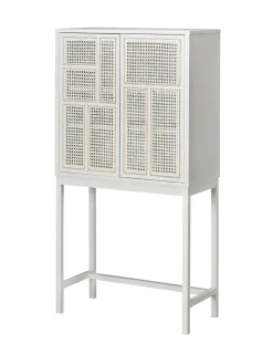 Air Cabinet, black/cane fra Design House Stockholm