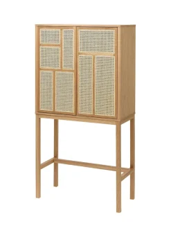 Air Cabinet, oak/cane fra Design House Stockholm