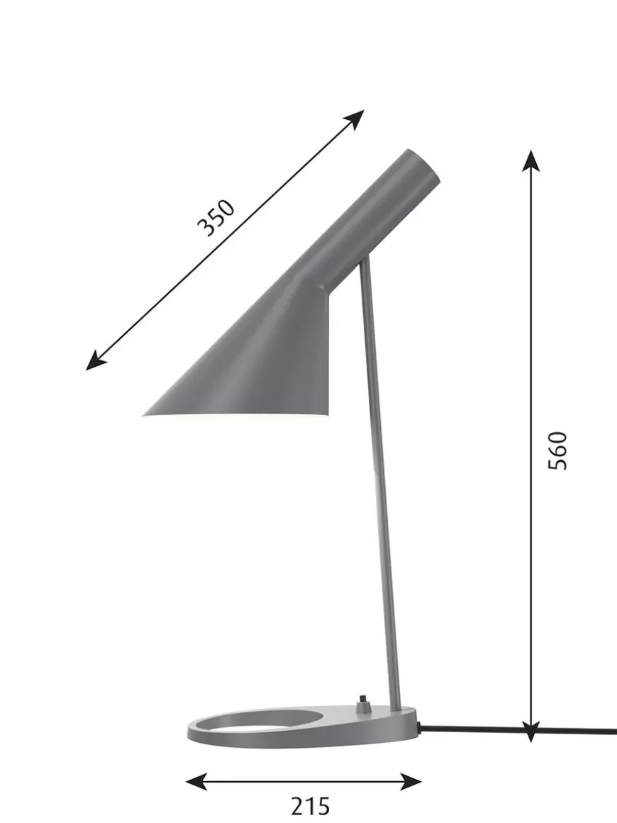 AJ bordlampe, mørk grå fra Louis Poulsen