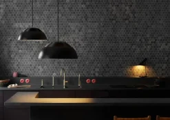 AJ Mini Table Lamp, grey/brass af Arne Jacobsen