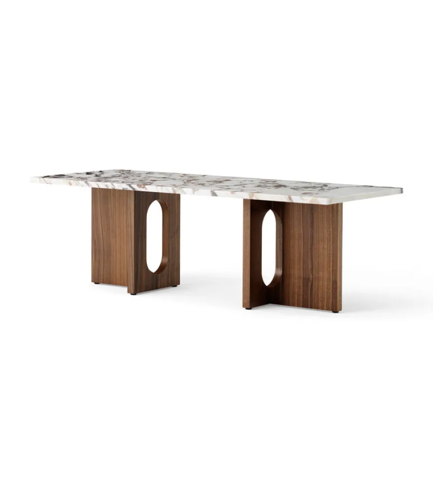 Androgyne Lounge Table, Calacatta Viola / Wood fra Audo Copenhagen