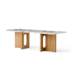 Androgyne Lounge Table, Kunis Breccia / Wood fra Audo Copenhagen