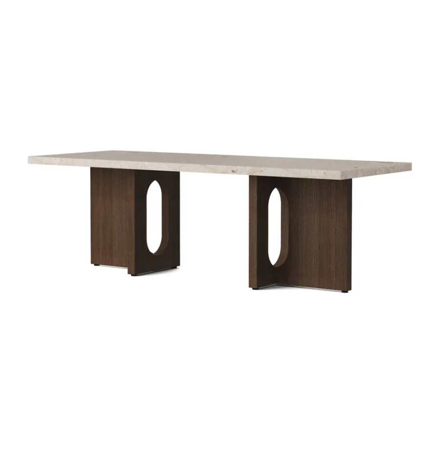 Androgyne Lounge Table, Kunis Breccia / Wood fra Audo Copenhagen