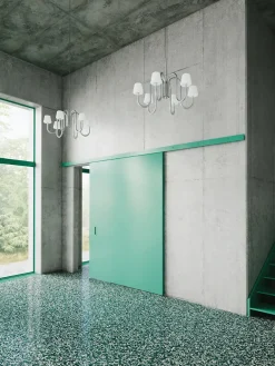 Apollo Chandelier 1065, hvid opalglas fra Hay