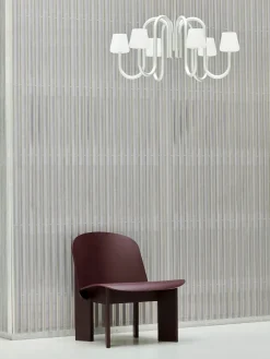 Apollo Chandelier 1065, hvid opalglas fra Hay