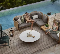 Arch 3-pers. Sofa m. chaise longue fra Cane-line