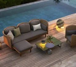 Arch 3-pers. Sofa m. chaise longue fra Cane-line