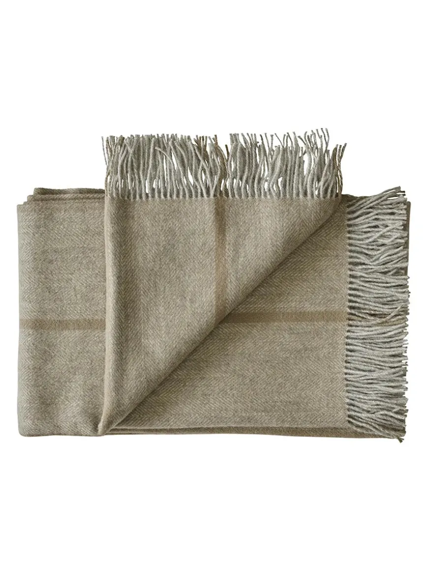 Askø Plaid, dark grey fra Silkeborg Uldspinderi