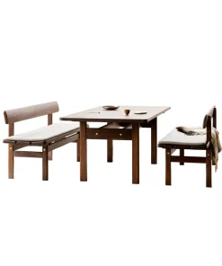 Asserbo sæt, spisebord og bænke inkl. hynder, af Børge Mogensen