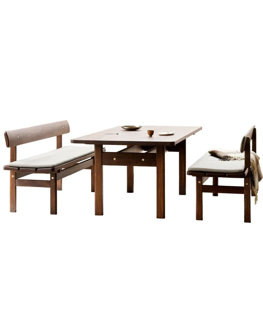 Asserbo sæt, spisebord og bænke inkl. hynder, af Børge Mogensen