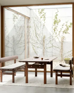 Asserbo sæt, spisebord og bænke inkl. hynder, af Børge Mogensen