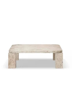 Atlas Sofabord 820x820, Costa Black Marble fra New Works