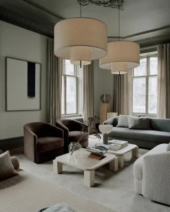 Atlas Sofabord 600x600, Smoked Oak fra New Works