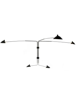 Big Wall Lamp w/5 Rotating Straight Arms af Serge Mouille