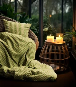 Bæk & Bølge Sengetøj, grøn/sand fra Juna