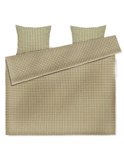 Bæk & Bølge Sengetøj, grøn/sand fra Juna