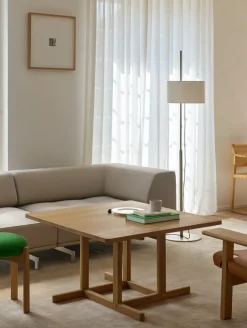 BM80 Shaker sofabord, rundt af Børge Mogensen