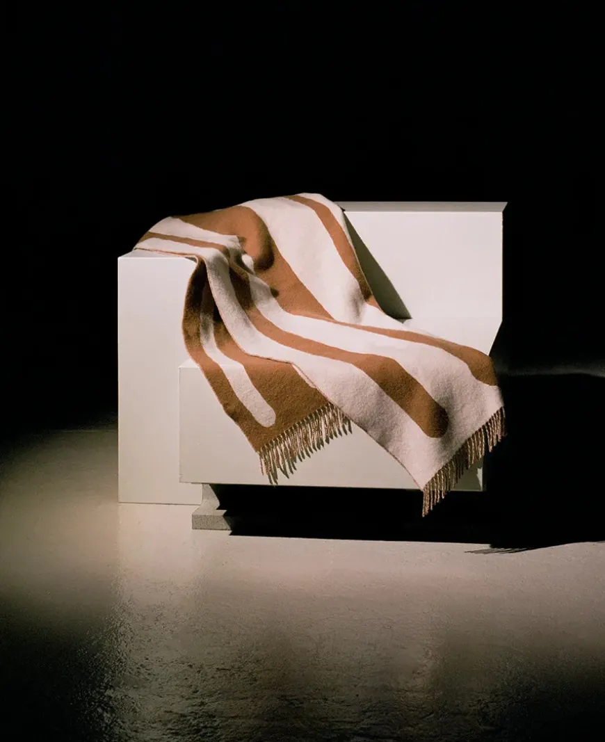 Brush Plaid, green/porcelain fra raawii