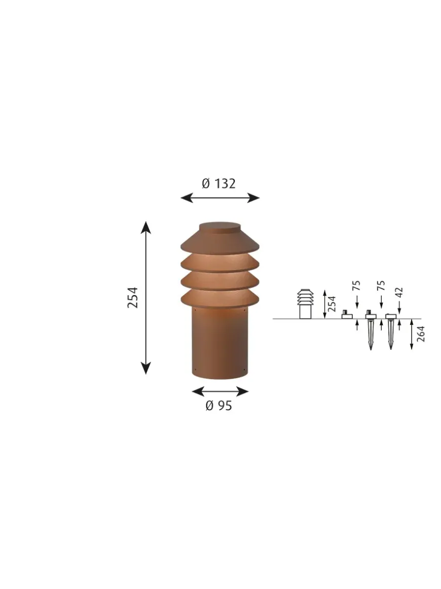 Bysted Garden Aluminium, Lav fra Louis Poulsen