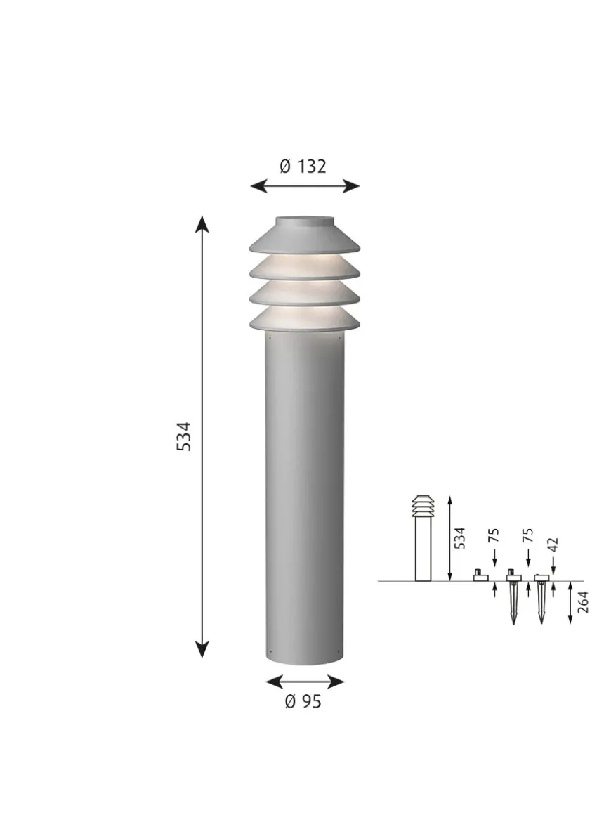 Bysted Garden Corten, Lav fra Louis Poulsen
