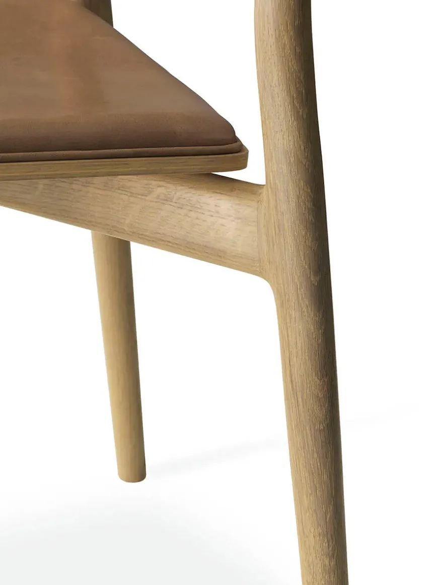 Cabin Stol med lædersæde fra Vipp