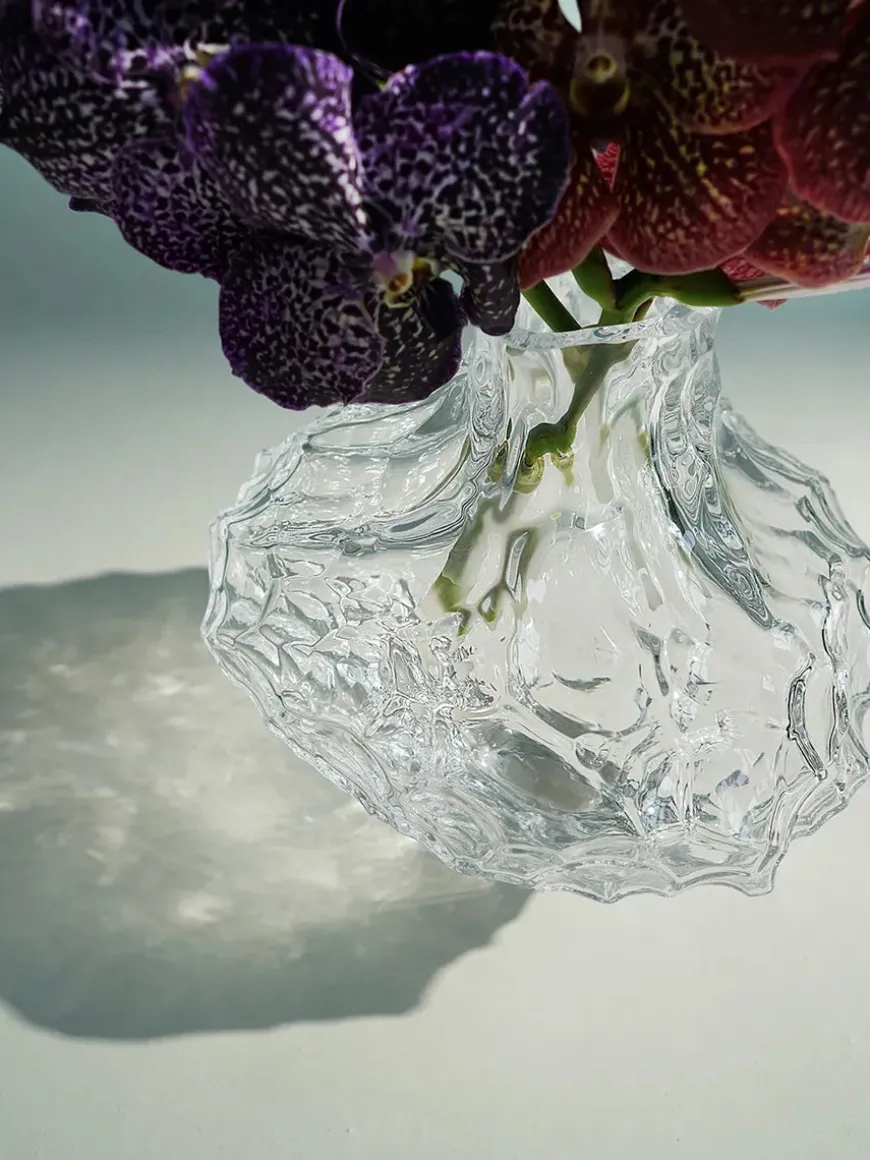 Canyon Vase Large, clear fra Hein studio