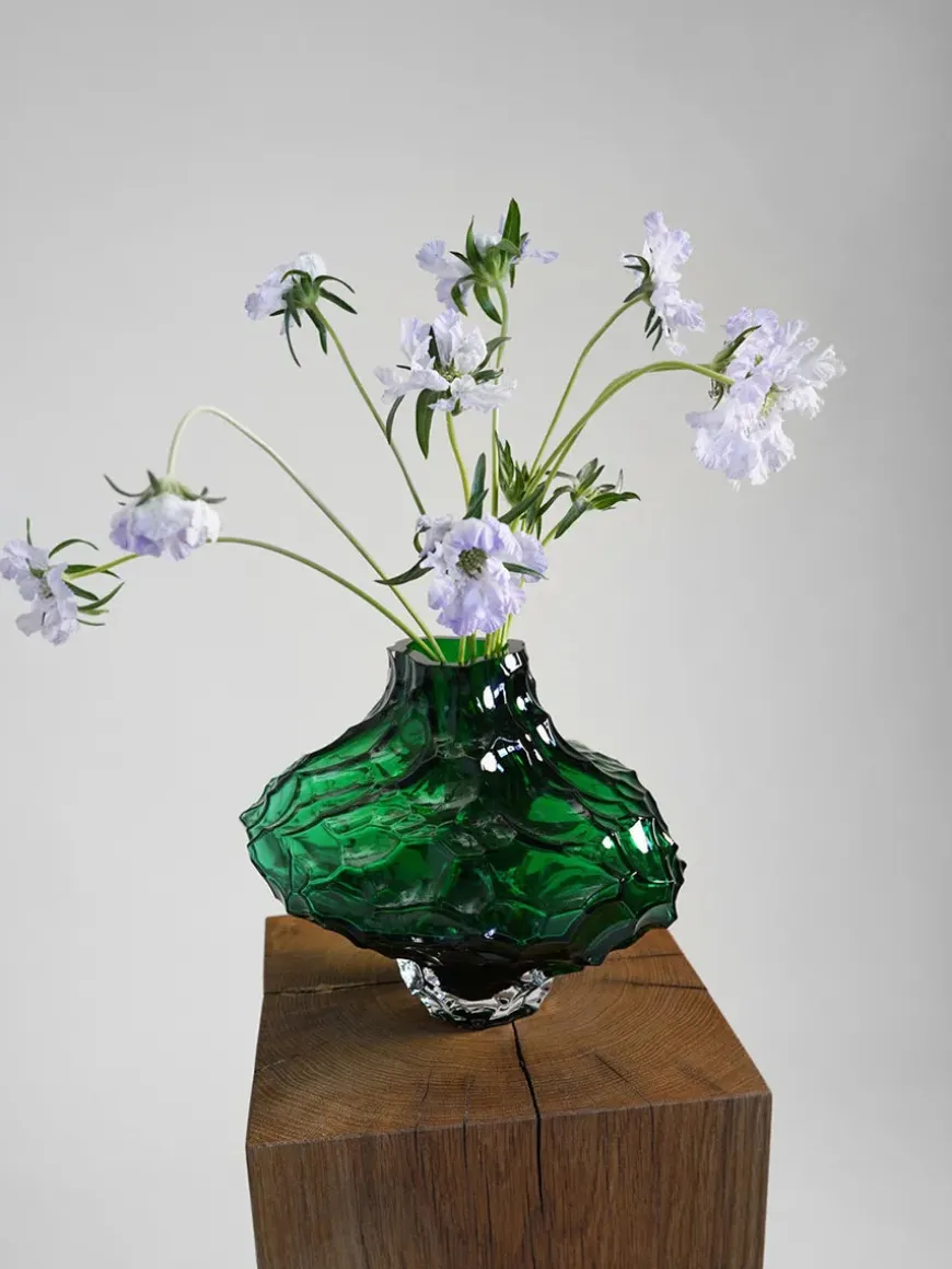 Canyon Vase Large, clear fra Hein studio