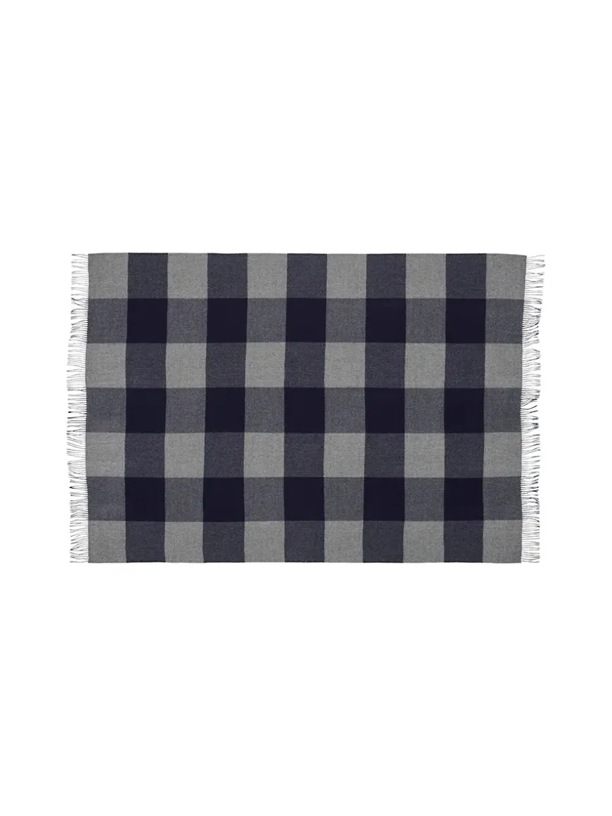 Caracas Plaid, black fra Silkeborg Uldspinderi