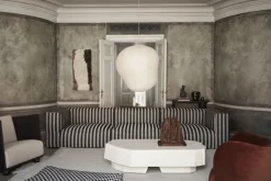 Catena Armrest Right Louisiana, sand/black fra Ferm Living