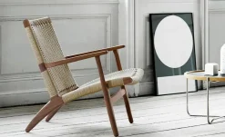 CH25 Loungestol, eg olie af Hans J. Wegner