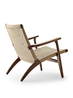 CH25 Loungestol, eg sortmalet med sort flet af Hans J. Wegner