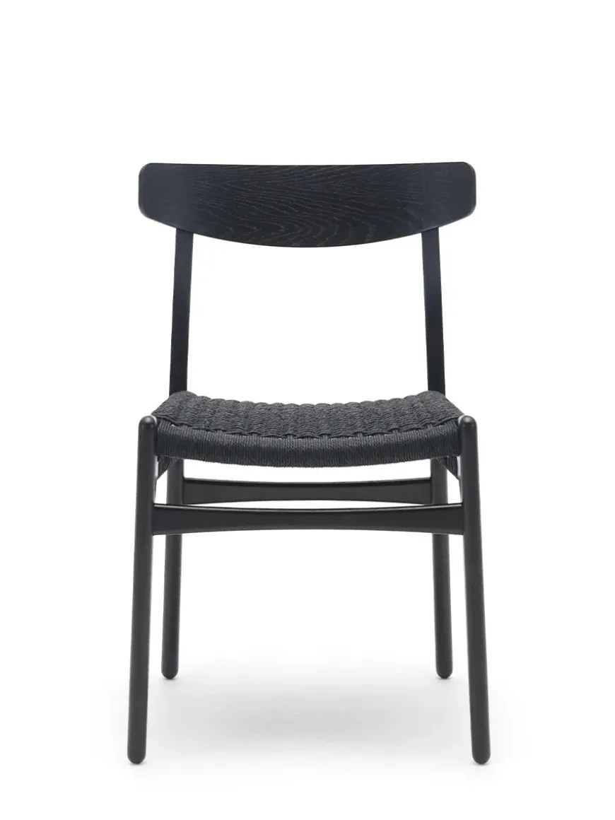 CH23 Spisestol, sort eg af Hans J. Wegner