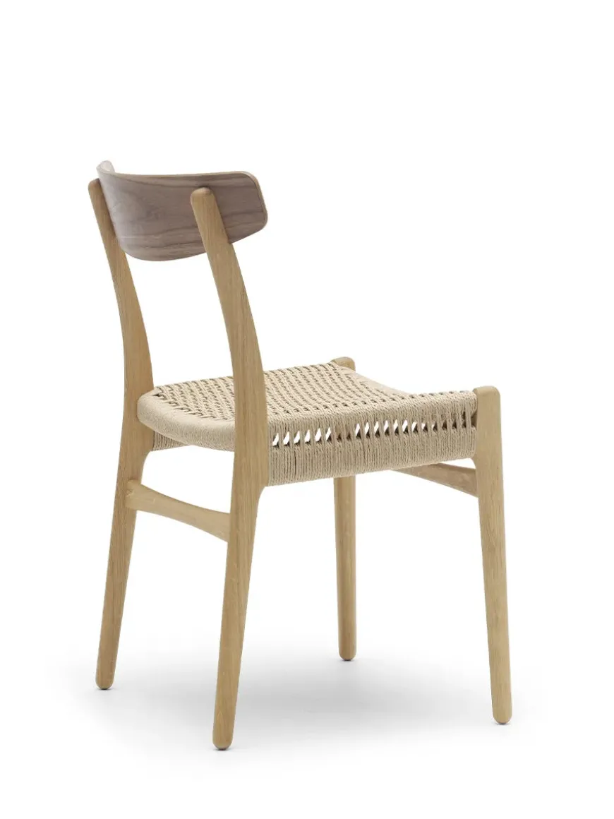 CH23 Spisestol, sort eg med sort flet af Hans J. Wegner