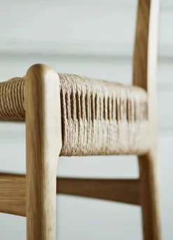 CH23 Spisestol, sort eg med sort flet af Hans J. Wegner