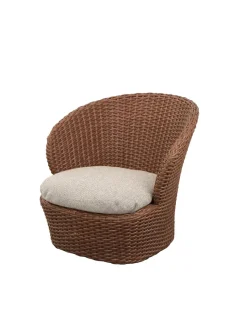 Coast Loungestol med. Swivel, umber brown fra Cane-line