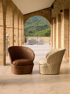 Coast Loungestol med. Swivel, umber brown fra Cane-line