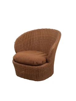 Coast Loungestol med. Swivel, umber brown fra Cane-line