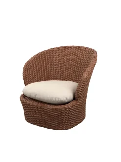 Coast Loungestol med. Swivel, umber brown fra Cane-line