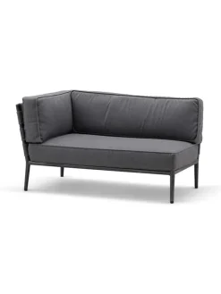 Conic 2 pers. Modulsofa, venstre inkl. hyndesæt fra Cane-line