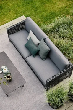 Connect 3 personers Sofa, black/antracite fra Cane-line