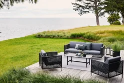 Connect Loungestol, black/antracite fra Cane-line