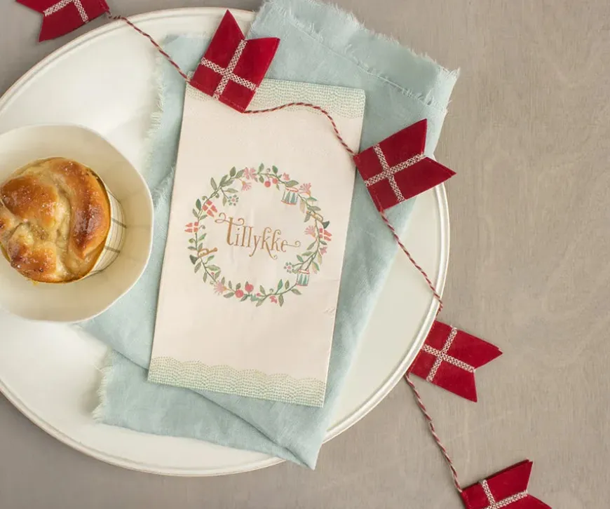 Dannebrog Flagguirlande fra Maileg