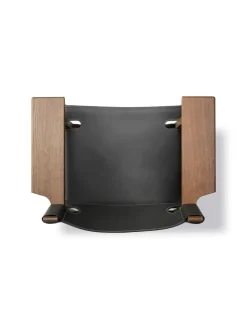 Den Spanske Stol i sort læder, eg sæbe af Børge Mogensen